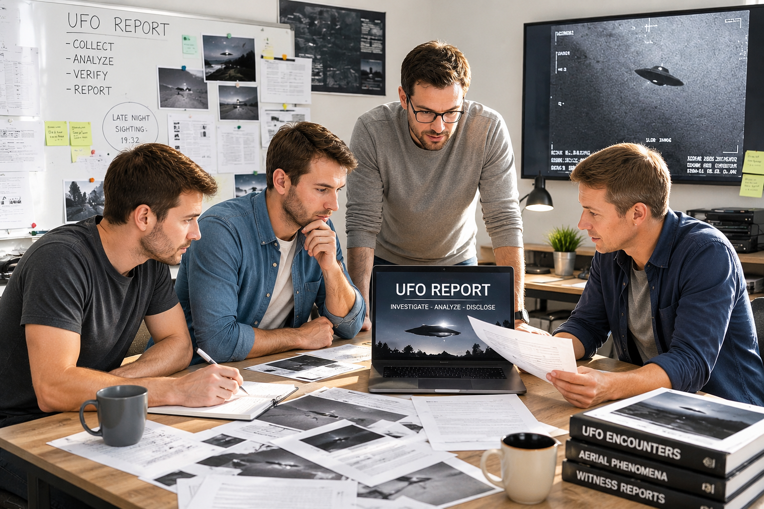UFO Report Australia investigation team reviewing case evidence